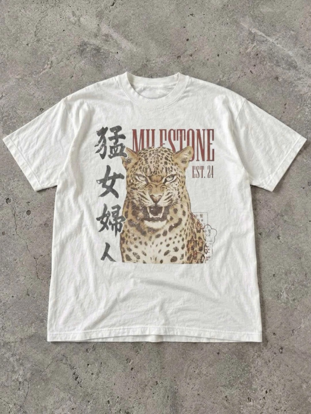 White Graphic Leopard Tee - Men’s Shirt